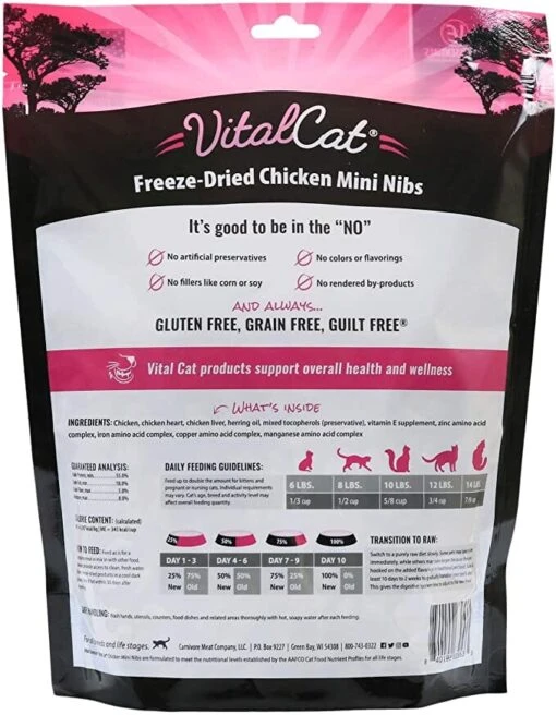 Vital Essentials Chicken Mini Nibs Freeze-Dried Cat Food - 12 Oz -Weruva Shop vital essentials chicken mini nibs freeze dried cat food 12 oz 754257