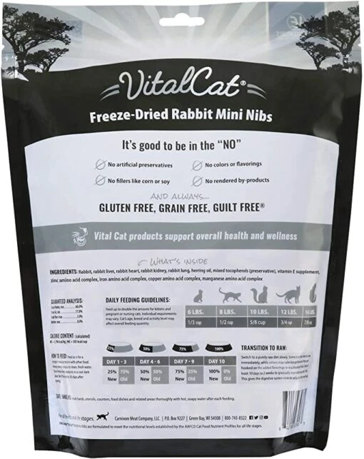 Vital Essentials Rabbit Mini Nibs Freeze-Dried Cat Food - 12 Oz -Weruva Shop vital essentials rabbit mini nibs freeze dried cat food 12 oz 442856