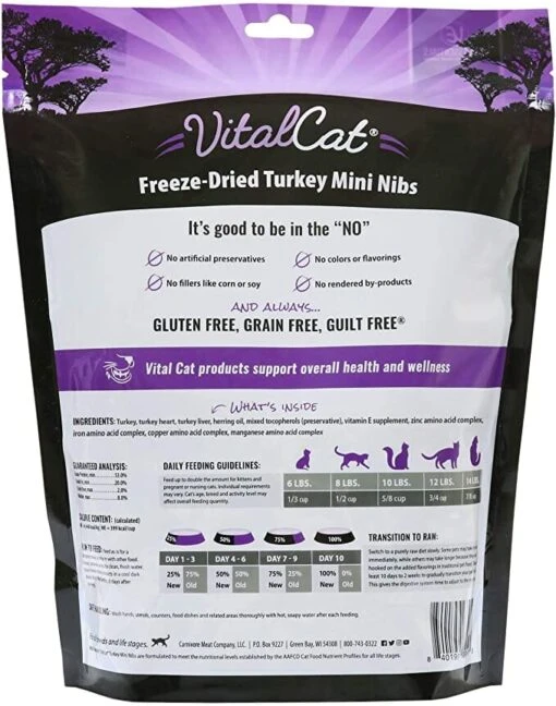 Vital Essentials Turkey Mini Nibs Freeze-Dried Cat Food - 12 Oz -Weruva Shop vital essentials turkey mini nibs freeze dried cat food 12 oz 402646