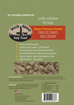 Walk About Freeze Dried Wild Boar Dog Treats -Weruva Shop walk about freeze dried wild boar dog treats 450720