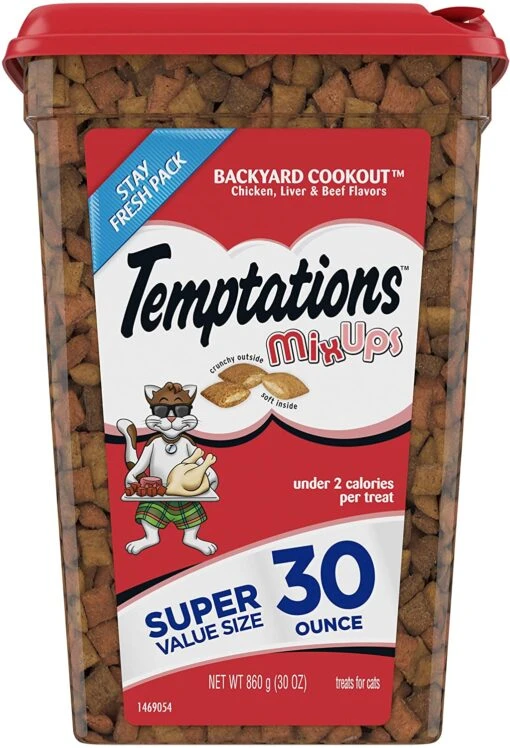 Whiskas Temptations Backyard Cookout Soft And Crunchy Cat Treats - 30 Oz -Weruva Shop whiskas temptations backyard cookout soft and crunchy cat treats 30 oz 853940