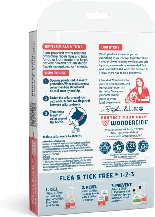 Wondercide Flea & Tick Collar For Cats - Peppermint -Weruva Shop wondercide flea tick collar for cats peppermint 455621