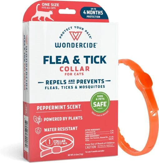 Wondercide Flea & Tick Collar For Cats - Peppermint -Weruva Shop wondercide flea tick collar for cats peppermint 906387