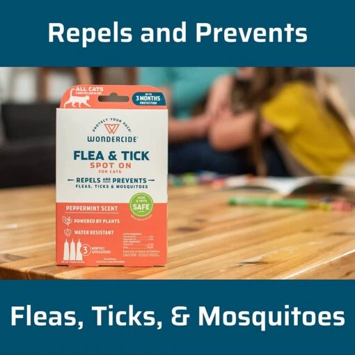 Wondercide Flea & Tick Spot On Spray For Cats - Peppermint -Weruva Shop wondercide flea tick spot on spray for cats peppermint 603194